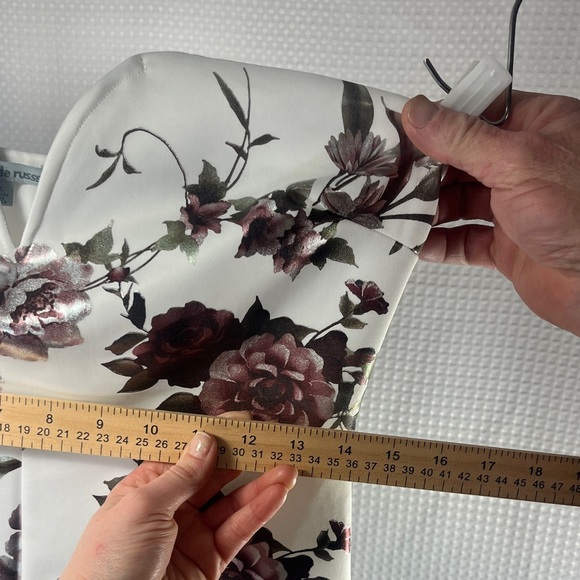 Charlotte Russe White and Black Floral Strapless Dress- size L - Picture 6 of 9